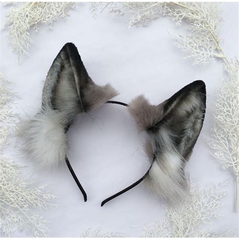 Wolf Earswolf Ears Graygray Wolf Earshemp Wolf Earslight Etsy Wolf