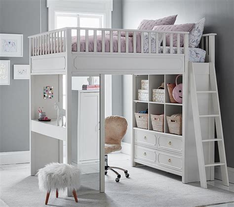 Productivity has never felt more comfortable. Ava Regency Loft Bed | Pottery Barn Kids AU