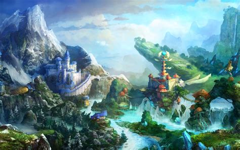 Download Geous Fantasy World By Hd Wallpaper Daily By Caseypark