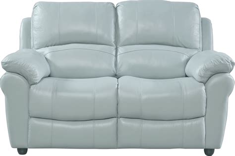 Although sofas have different seat heights, the typical average couch size range is 15 to 20 inches high off the floor. Vercelli Aqua Leather Loveseat | Love seat, Leather ...