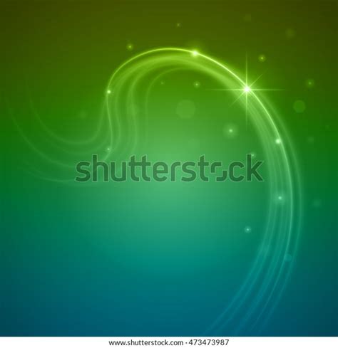 Smooth Light Blue Green Waves Lines Stock Vector Royalty Free