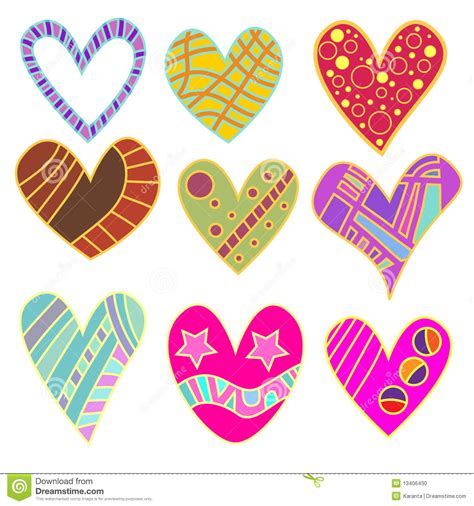 Whimsical Heart Collection Stock Photo Image 13406430