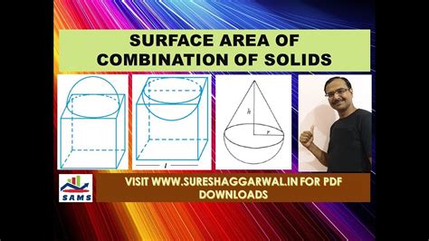 Surface Area Of Combination Of Solids Youtube