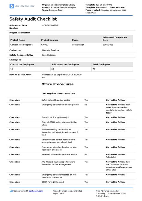 Safety Audit Checklist Template Better Than PDF Excel Checklists