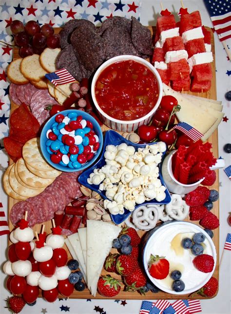 Living On Cloud Nine Red White And Blue Charcuterie Board
