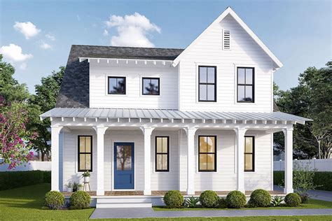 4 Bed Farmhouse Plan With Upstairs Loft 50177ph Architectural