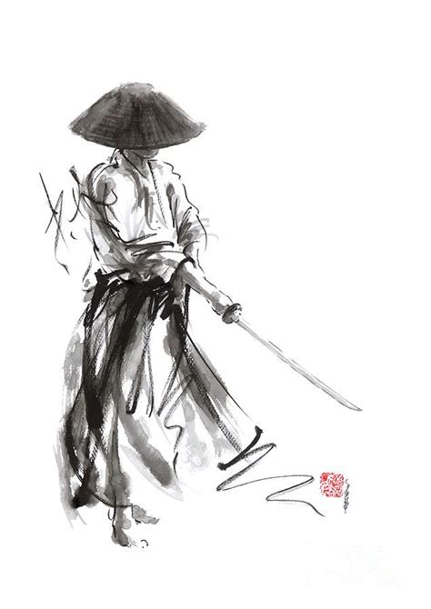 Samurai Warrior Painting Samurai Warrior Ronon Japanese Katana