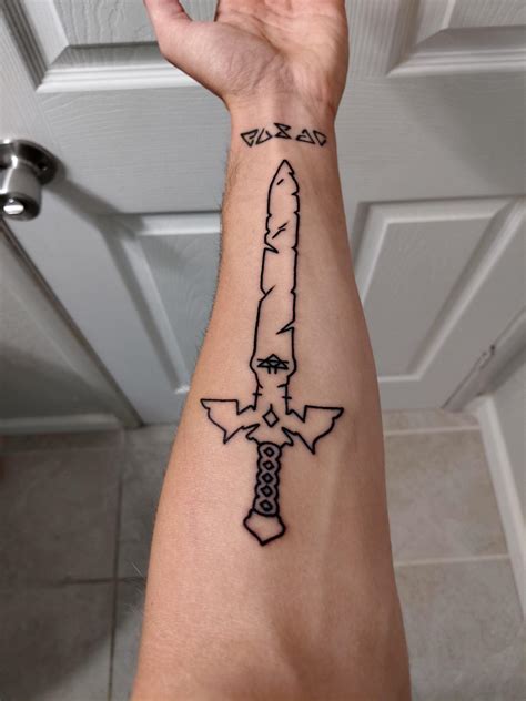 Master Sword Tattoo I Got This Last Friday Rbreathofthewild