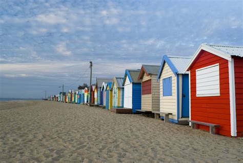 Free Stock Photo Of Colourful Melbourne Beach Huts Photoeverywhere