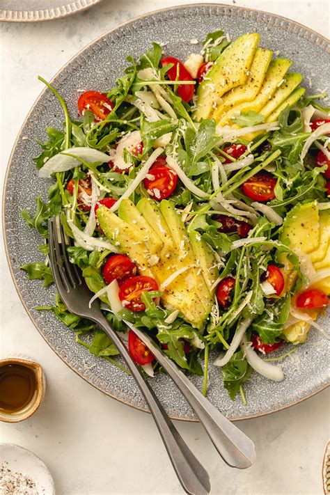 Arugula Avocado Salad Recipe With Lemon Vinaigrette Andie Mitchell