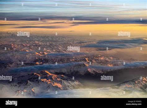 Sunrise Over The Alps Stock Photo Alamy