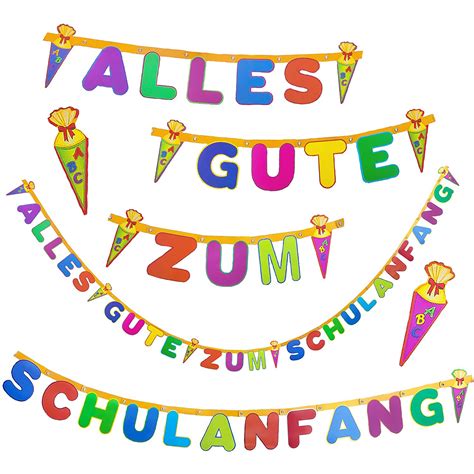 Schuleinführung Schulanfang Einschulung Deko Set - Alles Gute zum
