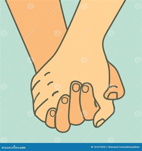 Holding Hands Promise Sign Vector Stock Vector Illustration Of