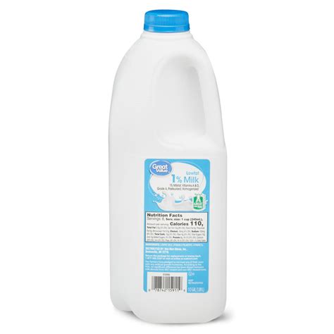 Great Value 1 Low Fat Milk 64 Fl Oz