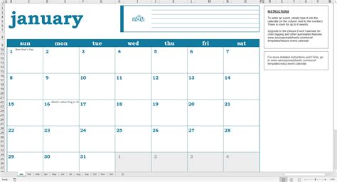 Template For Event Calendar Template Calendar Design