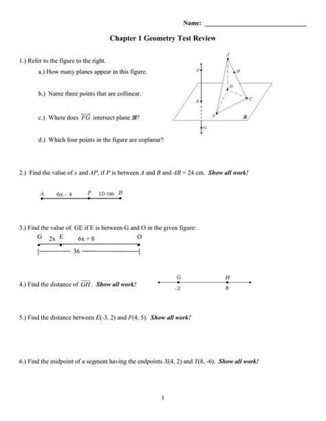 25 Chapter 1 Geometry Test Pdf Juanitatee
