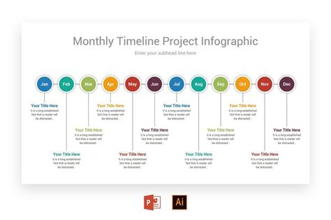 Monthly Timeline Infographics Powerpoint Template Free Infographic