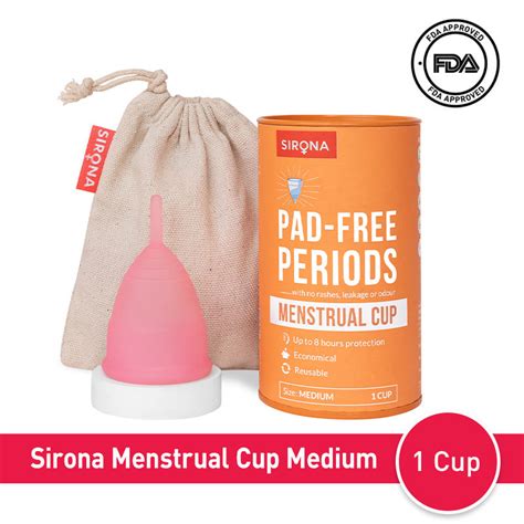 Sirona Fda Approved Reusable Menstrual Cup For Women Medium