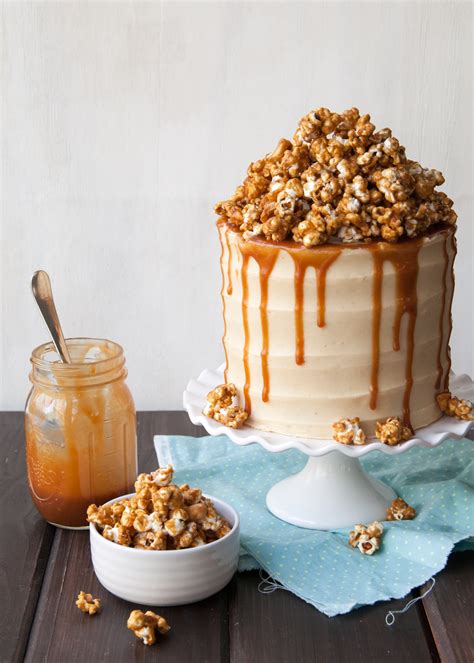 Peanut Butter Caramel Popcorn Cake — Style Sweet Ca