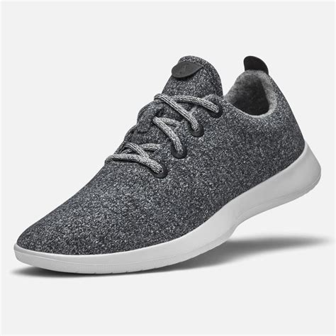 Mens Wool Runners Natural Grey Light Grey Sole Runners Shoes Wool