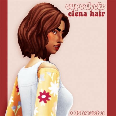 Crazycupcakefr‘s Elena Hair Recolours At Cowplant Pizza Sims 4 Updates