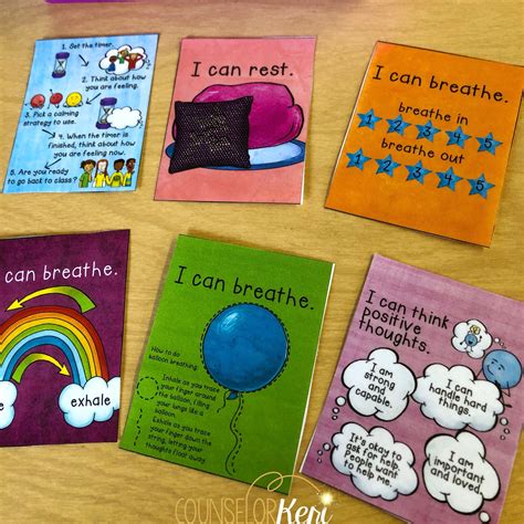 Calm Down Kit Small Box Printables With Coping Skills Cards Counselor