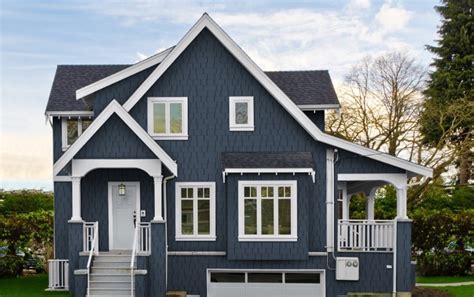 Home Color Options Blue House Siding With White Trim Allura Cms
