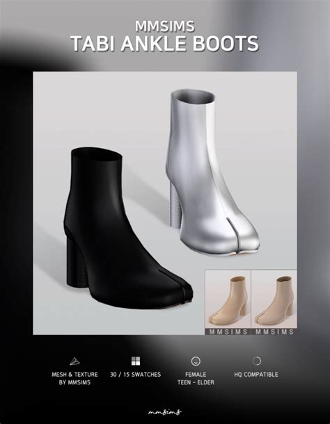Tabi Ankle Boots At Mmsims Sims 4 Updates