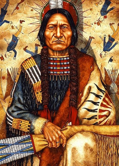 Chief Sitting Bull Tatanka Iyotake Hunkpapa Sioux Circa 1876 By Kenneth Ferguson Water