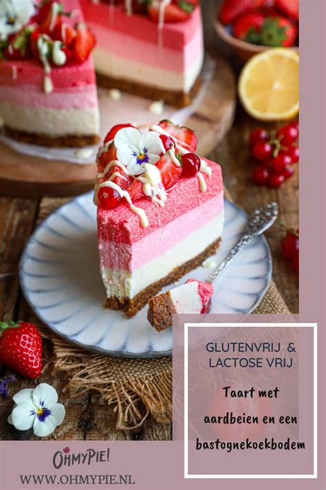 Glutenvrije Taart Met Aardbeien En Een Bastognekoekbodem Recept