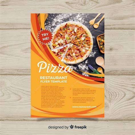free vector modern pizza restaurant flyer template