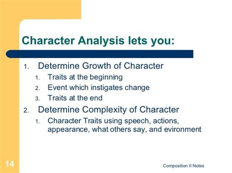 Analyze Character