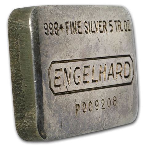 Buy 5 Oz Silver Bar Engelhard Wide Pressed Apmex