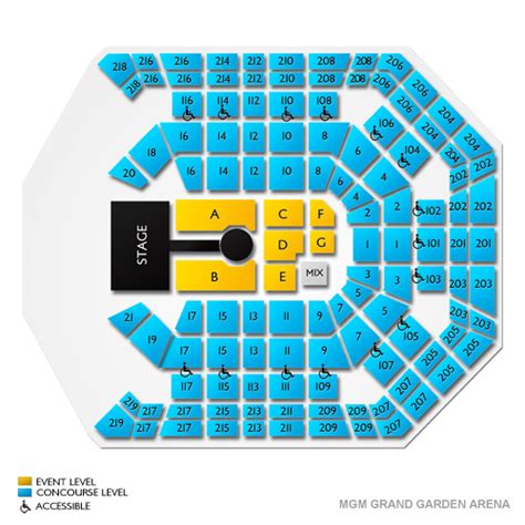 Mgm Grand Arena Las Vegas Seating Chart Arena Seating Chart