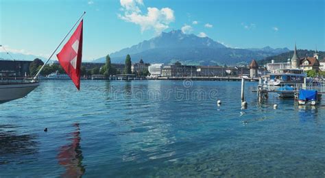 Lucerne Switzerland Stock Photo Image Of Bathing Port