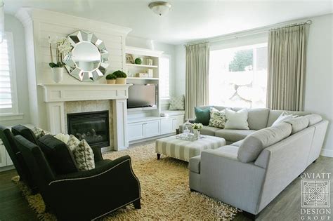 Find the perfect accent chair for any room with our great selection of stylish seating options in a wide range of sizes, shapes, fabrics and designs. Heather Gray Sectional with Striped Ottoman - Transitional ...