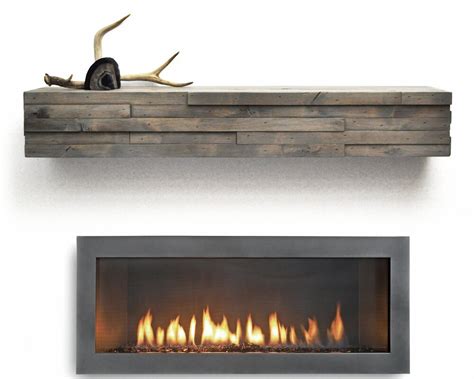 Dogberry Collections Modern Fireplace Mantel Shelf