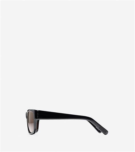 Modern Acetate Rectangle Sunglasses In Black Cole Haan