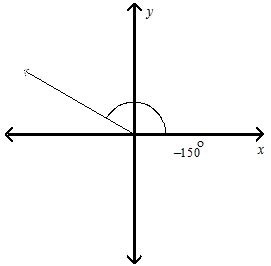 The other internal angle of 65 plus the 45 is 110 degrees. Solved: Sketch The Angle In Standard Position -150 Degrees ...