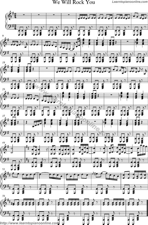 The iconic anthem was written by brian may for the band's 1977 album news of the world and. Queen - We Will Rock You Free Piano Sheet Music | Learn How To Play Piano Online