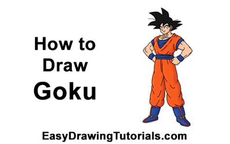 Drawing rihanna full body dragon ball z goku super saiyan god. How to Draw Goku (Full Body) with Step-by-Step Pictures