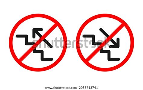 No Stair Dont Use Stairs Entrance Stock Vector Royalty Free