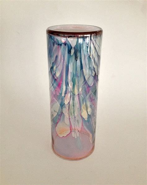 Nouveau Art Glass Vase Rueven Colored Handpainted Glass Etsy