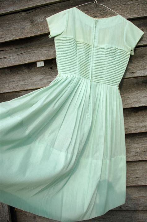 Vintage Mint Dress Blue Green 40s 50s Party Or By Sophistikate
