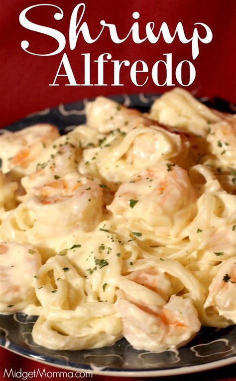 The shrimp are sauteed in butter and garlic that is sauteed in. Shrimp Alfredo With Homemade Alfredo • MidgetMomma