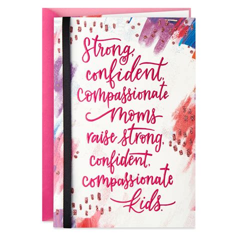 Strong Confident Compassionate Mom Mothers Day Card Greeting Cards