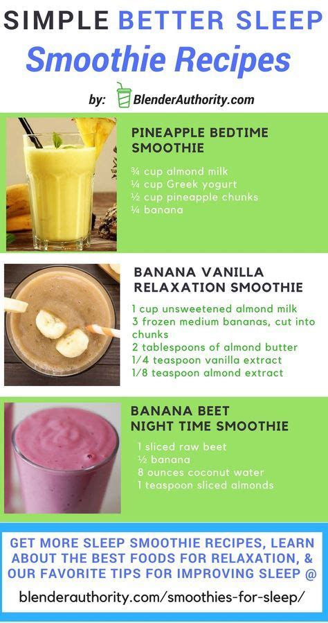 5 Amazing Smoothies For Sleep And Simple Tips For Better Rest Easy