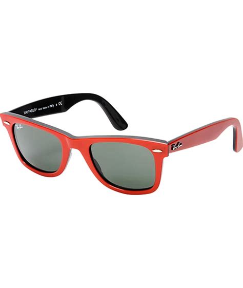 Ray Ban Original Wayfarer Red And Black Sunglasses Zumiez