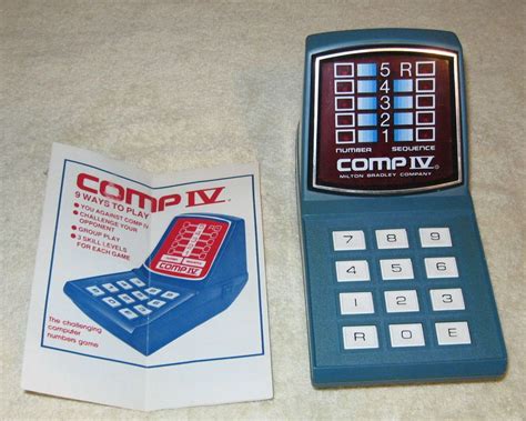 Vintage 1970s Milton Bradley Comp Iv Number Sequence Electronic Game