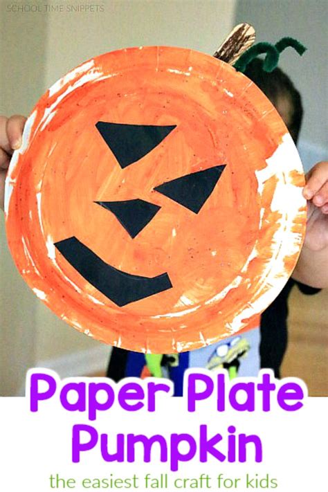Easy Peasy Paper Plate Pumpkin Craft Your Kids Will Love School Time